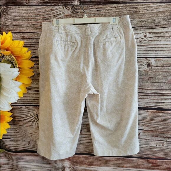 Kim Rogers Woman's skimmers 16P tan/ cream floral Pre-owned - Picture 2 of 6